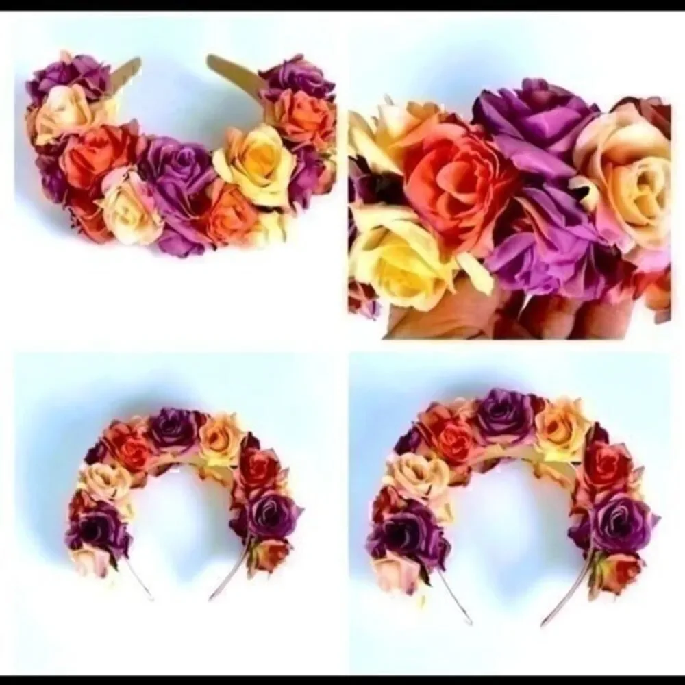 Stunning Handmade Pink Pastel Spring Rose Goddess Flower Crown.
